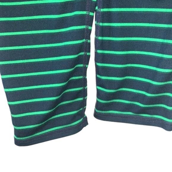 Athleta Striped Navy & Green Cropped Leggings Size S - Picture 4 of 9